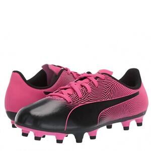 NEW PUMA kids spirit ii fg jr shoes in puma black-knockout pink
